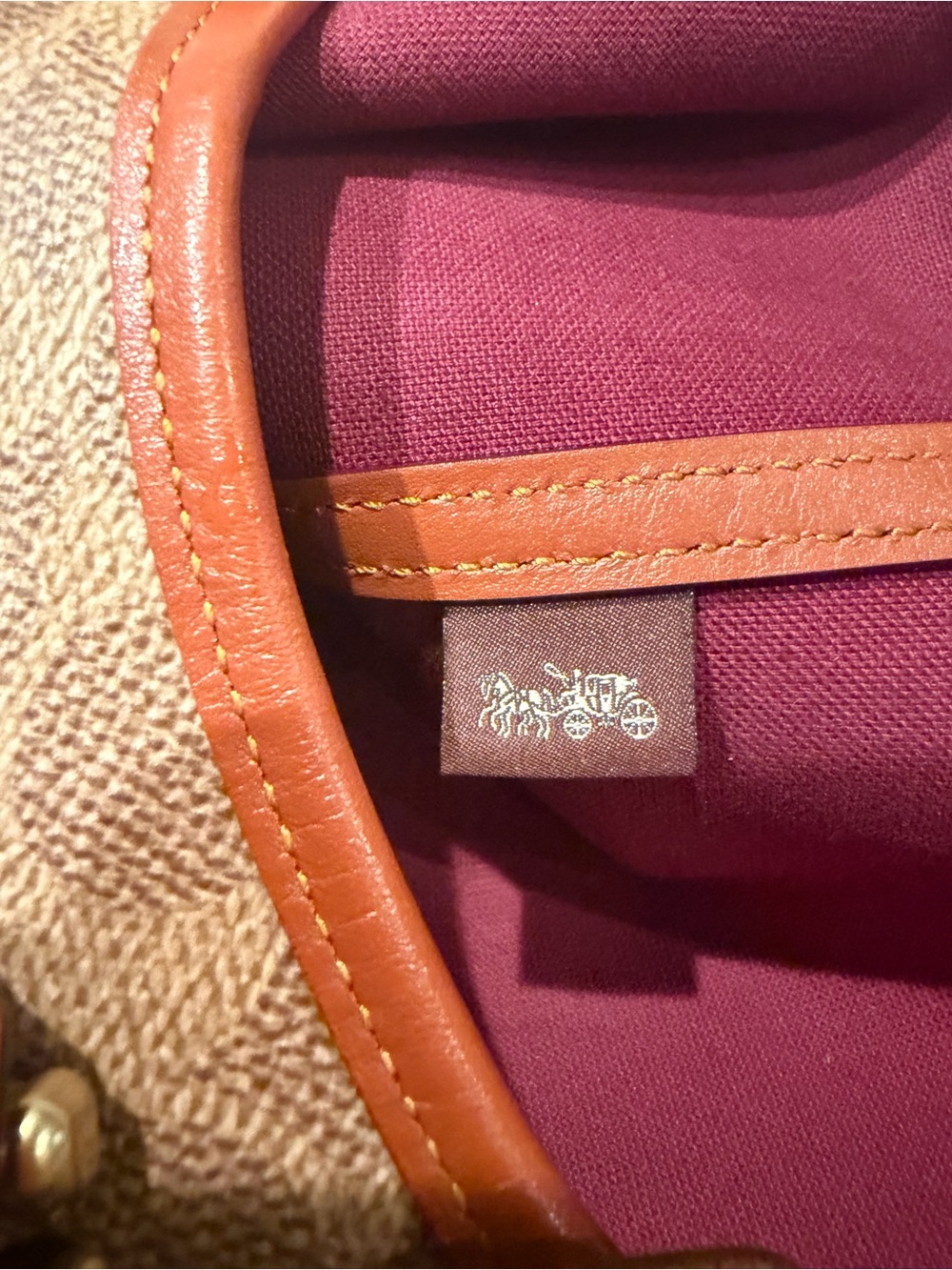 Coach Day Tote in Signature Canvas - Brass/Tan/Rust - Picture 7 of 12
